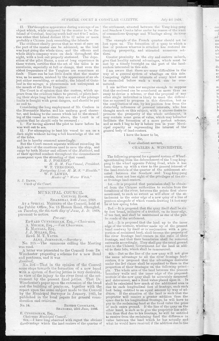 Supreme Court and consular gazette, and law reporter for the Supreme & provincial courts of China & Japan - 