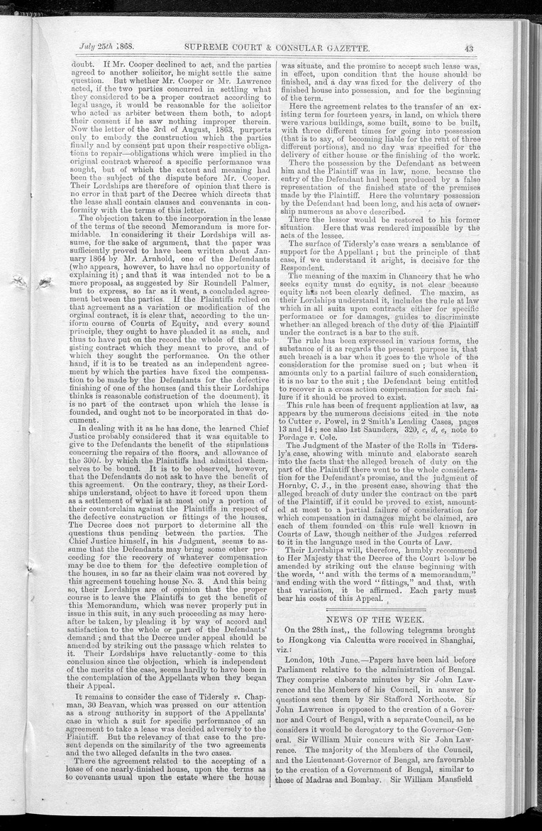 Supreme Court and consular gazette, and law reporter for the Supreme & provincial courts of China & Japan - 