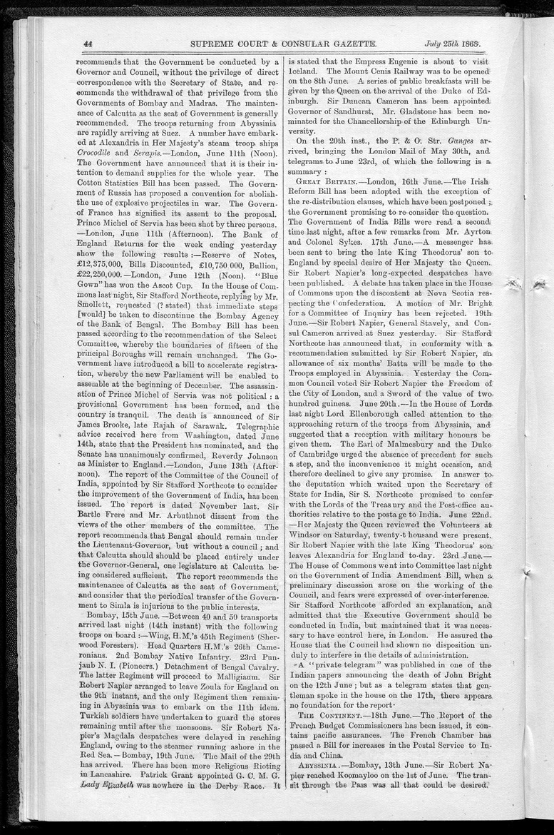 Supreme Court and consular gazette, and law reporter for the Supreme & provincial courts of China & Japan - 