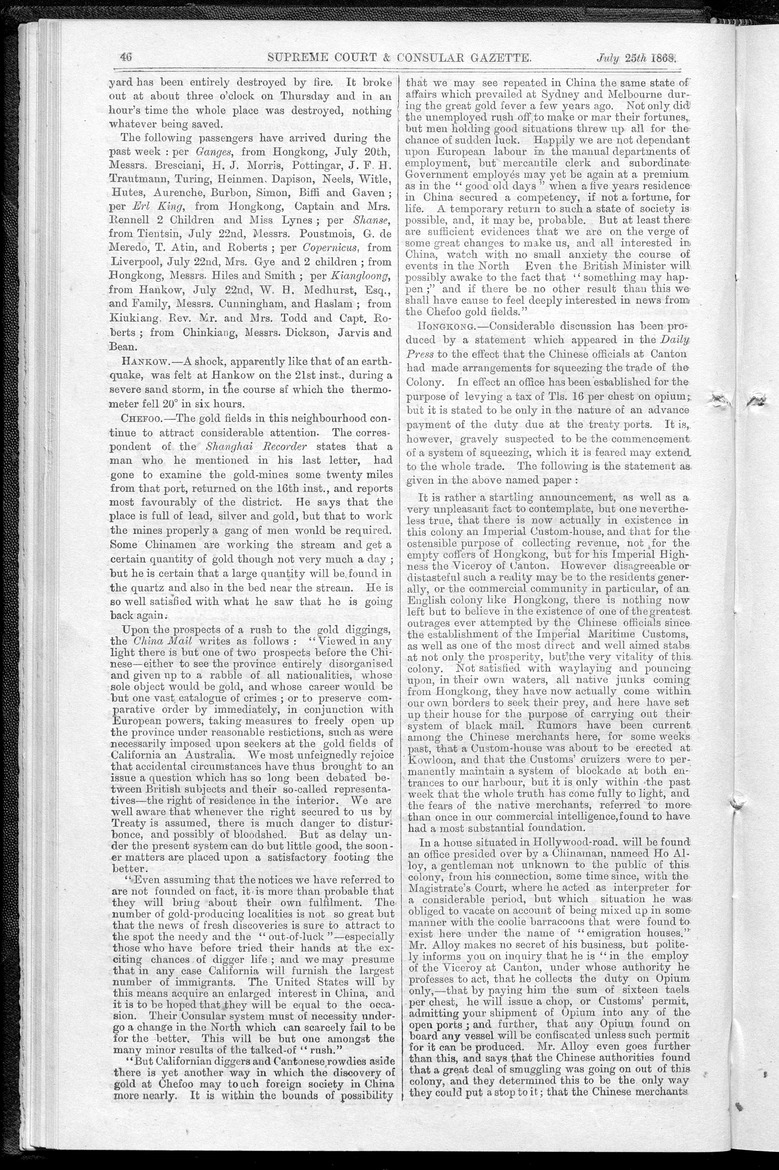 Supreme Court and consular gazette, and law reporter for the Supreme & provincial courts of China & Japan - 