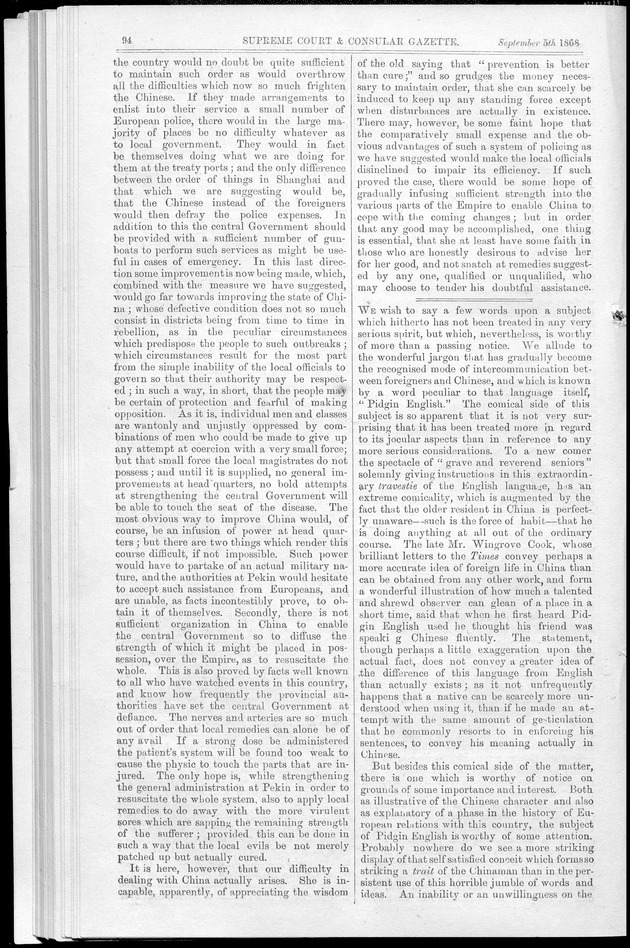 Supreme Court and consular gazette, and law reporter for the Supreme & provincial courts of China & Japan - 