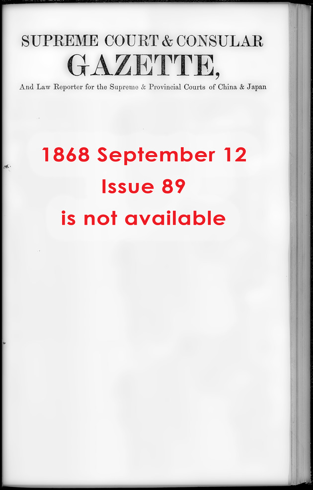 Supreme Court and consular gazette, and law reporter for the Supreme & provincial courts of China & Japan