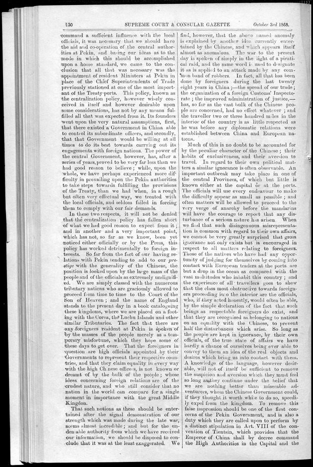 Supreme Court and consular gazette, and law reporter for the Supreme & provincial courts of China & Japan - 