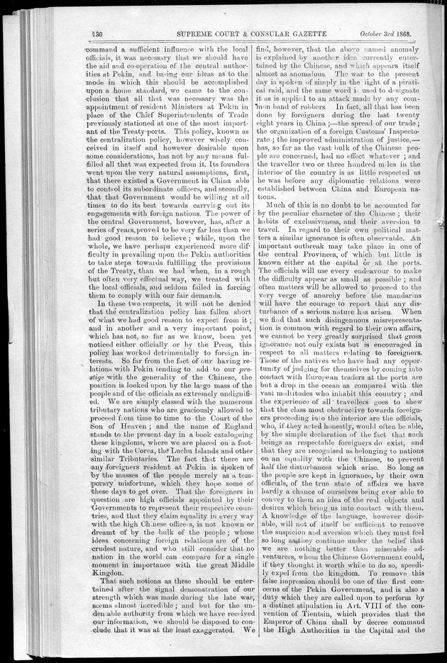 Supreme Court and consular gazette, and law reporter for the Supreme & provincial courts of China & Japan - 