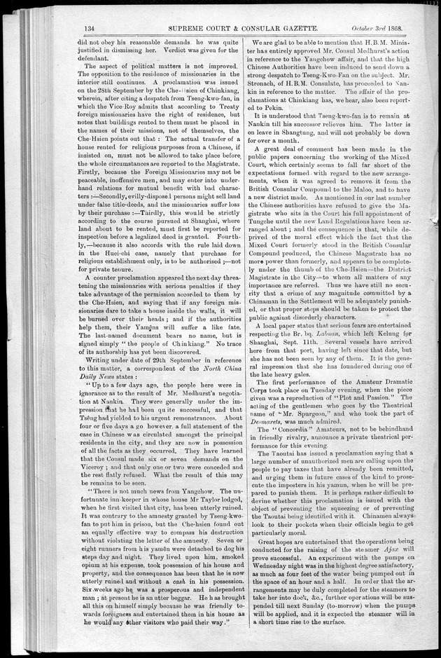 Supreme Court and consular gazette, and law reporter for the Supreme & provincial courts of China & Japan - 