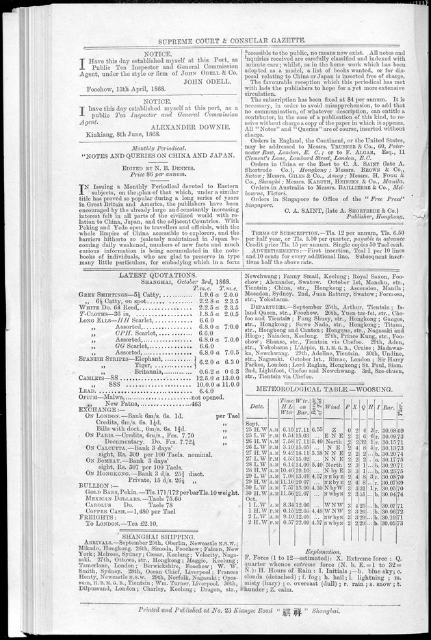 Supreme Court and consular gazette, and law reporter for the Supreme & provincial courts of China & Japan - 