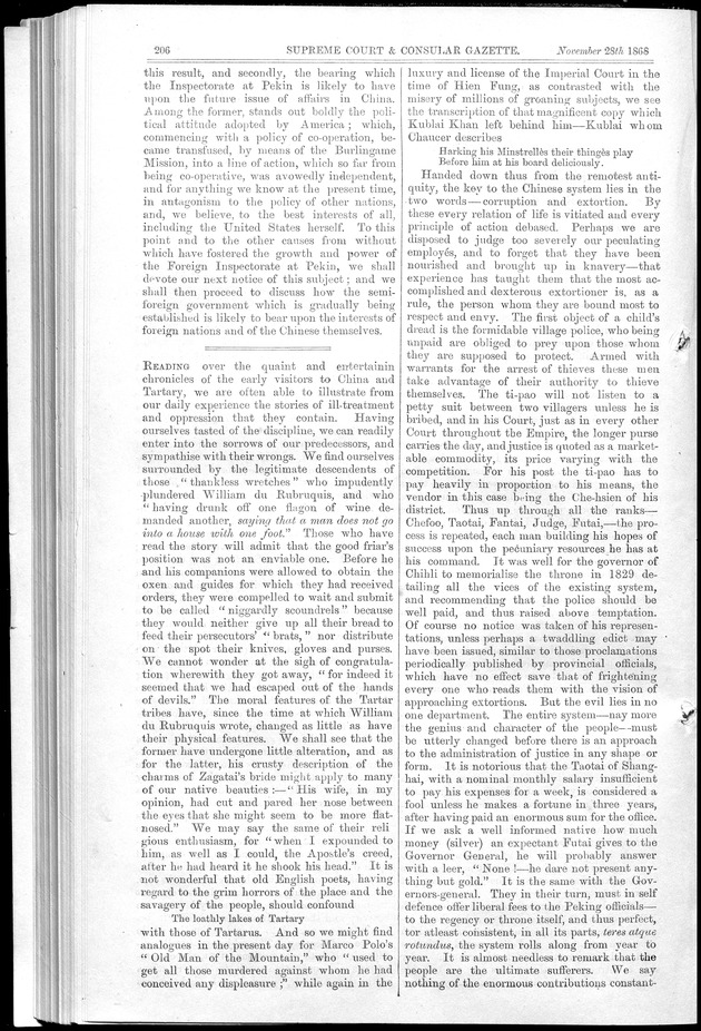 Supreme Court and consular gazette, and law reporter for the Supreme & provincial courts of China & Japan - 