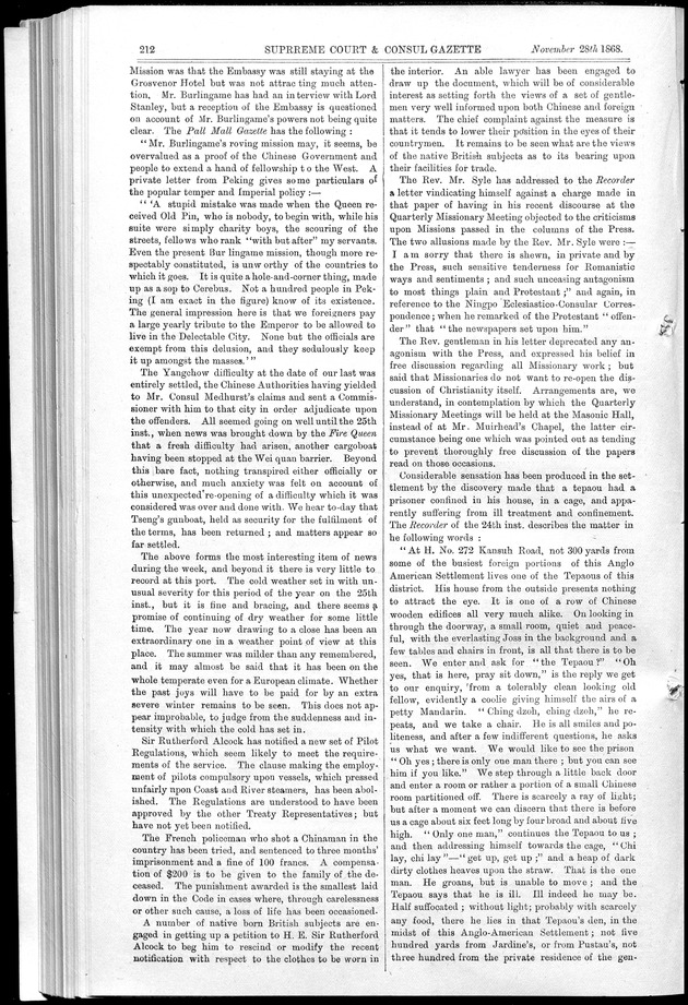 Supreme Court and consular gazette, and law reporter for the Supreme & provincial courts of China & Japan - 