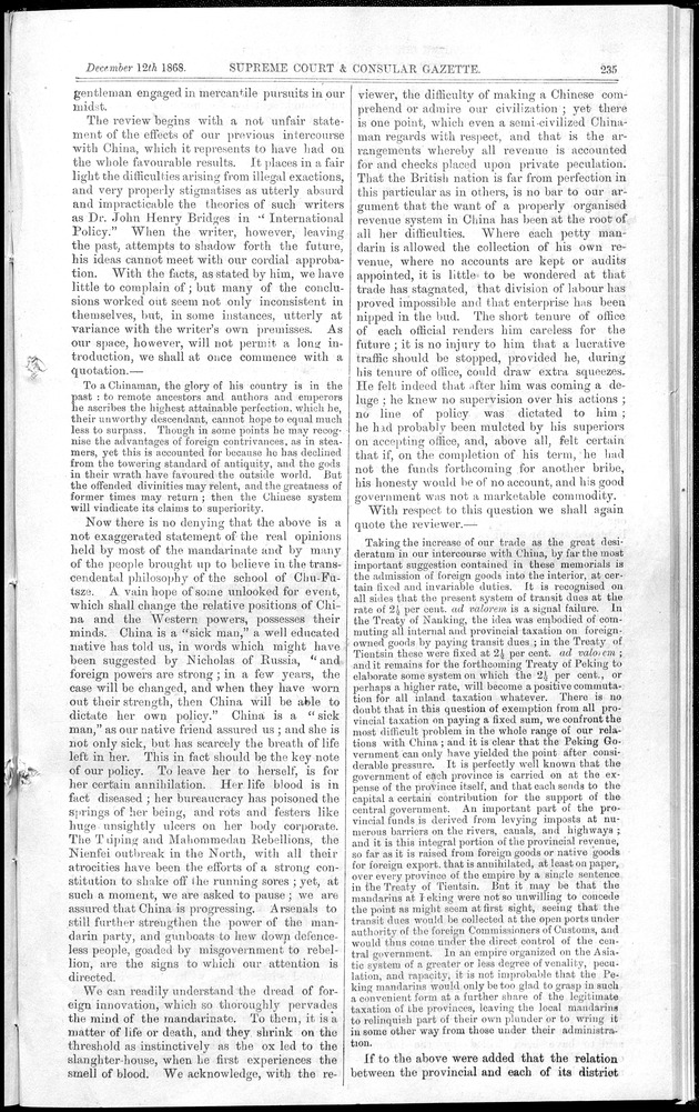 Supreme Court and consular gazette, and law reporter for the Supreme & provincial courts of China & Japan - 