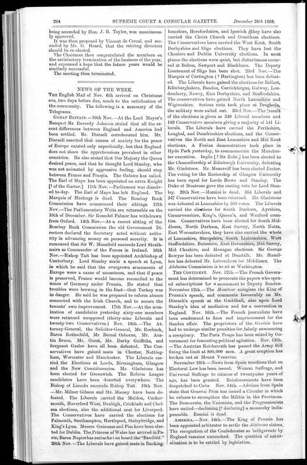 Supreme Court and consular gazette, and law reporter for the Supreme & provincial courts of China & Japan - 