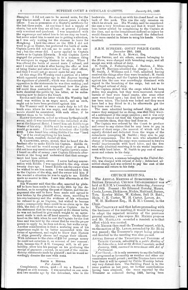 Supreme Court and consular gazette, and law reporter for the Supreme & provincial courts of China & Japan - 