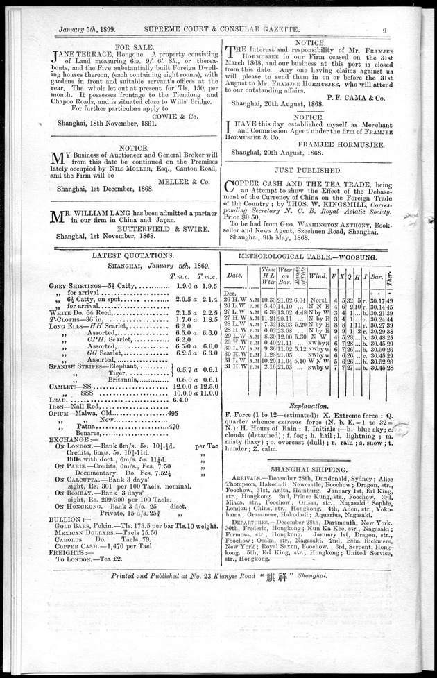 Supreme Court and consular gazette, and law reporter for the Supreme & provincial courts of China & Japan - 