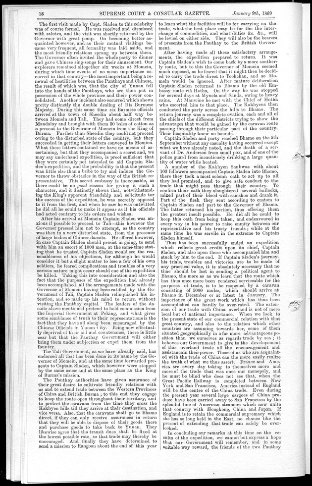 Supreme Court and consular gazette, and law reporter for the Supreme & provincial courts of China & Japan - 