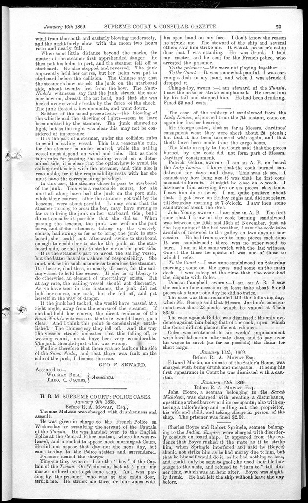 Supreme Court and consular gazette, and law reporter for the Supreme & provincial courts of China & Japan - 