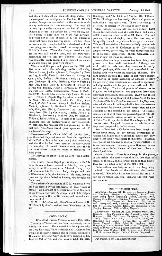 Supreme Court and consular gazette, and law reporter for the Supreme & provincial courts of China & Japan - 