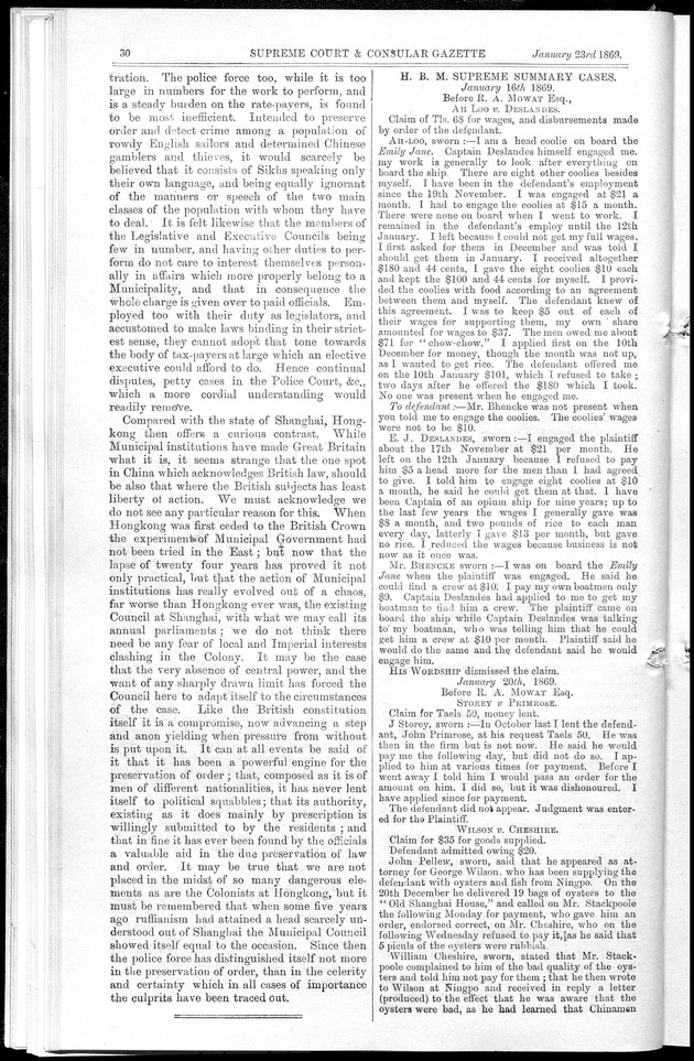 Supreme Court and consular gazette, and law reporter for the Supreme & provincial courts of China & Japan - 