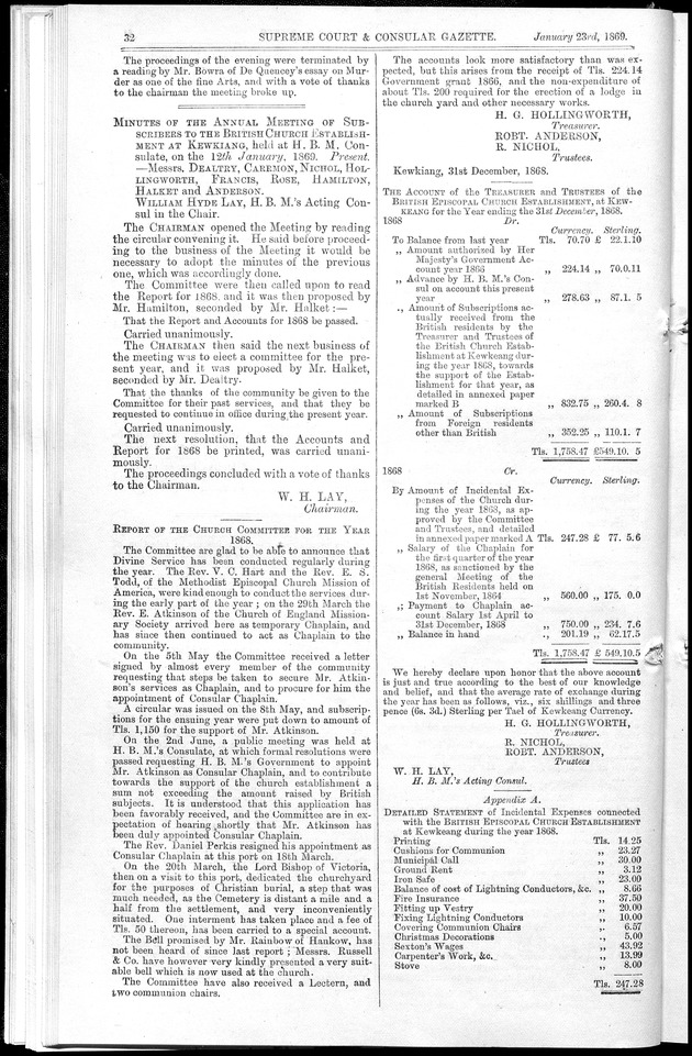 Supreme Court and consular gazette, and law reporter for the Supreme & provincial courts of China & Japan - 