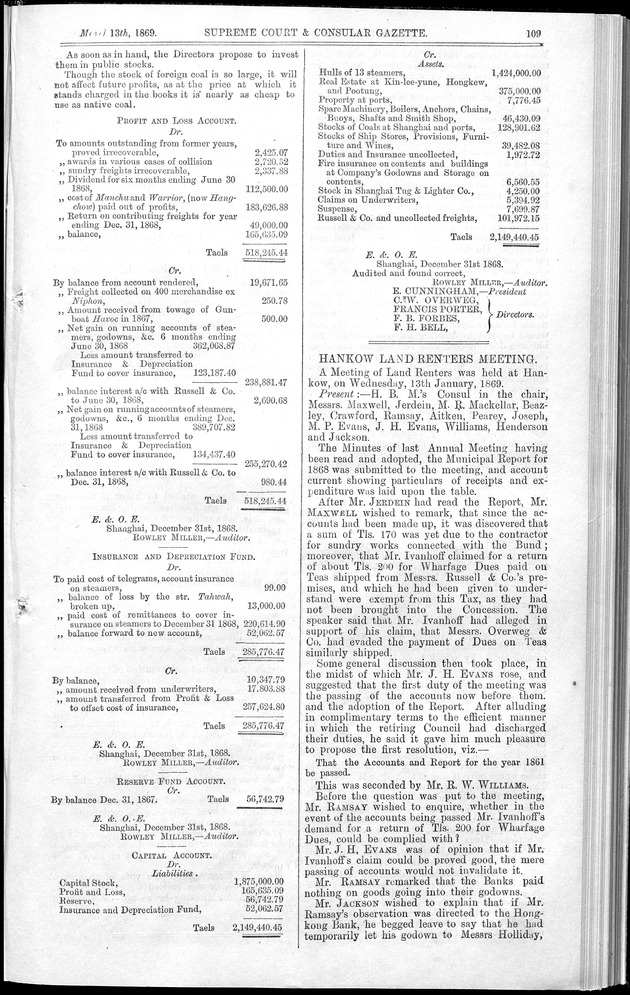 Supreme Court and consular gazette, and law reporter for the Supreme & provincial courts of China & Japan - 