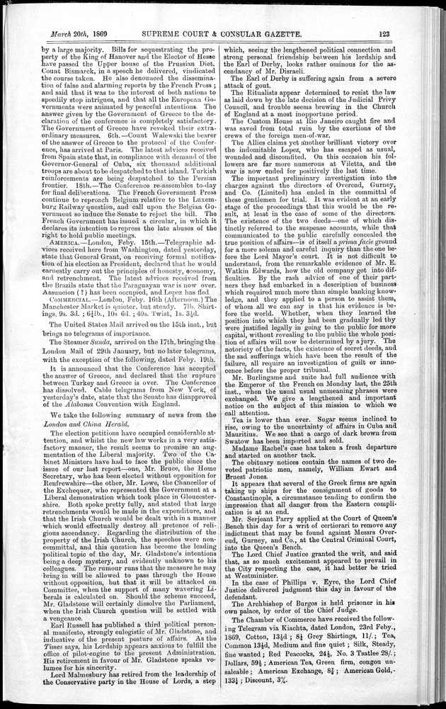 Supreme Court and consular gazette, and law reporter for the Supreme & provincial courts of China & Japan - 