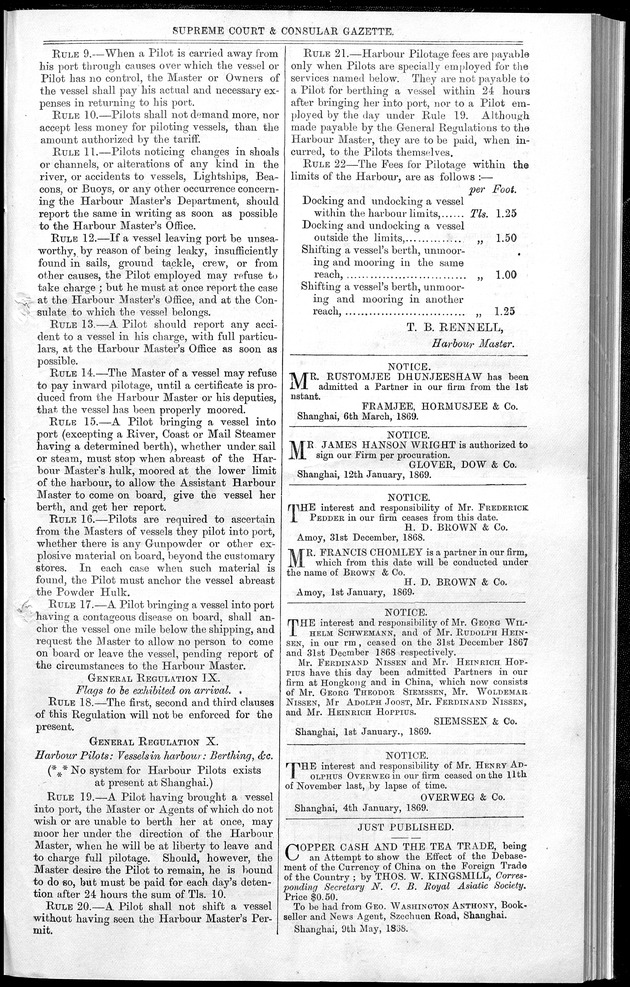 Supreme Court and consular gazette, and law reporter for the Supreme & provincial courts of China & Japan - 