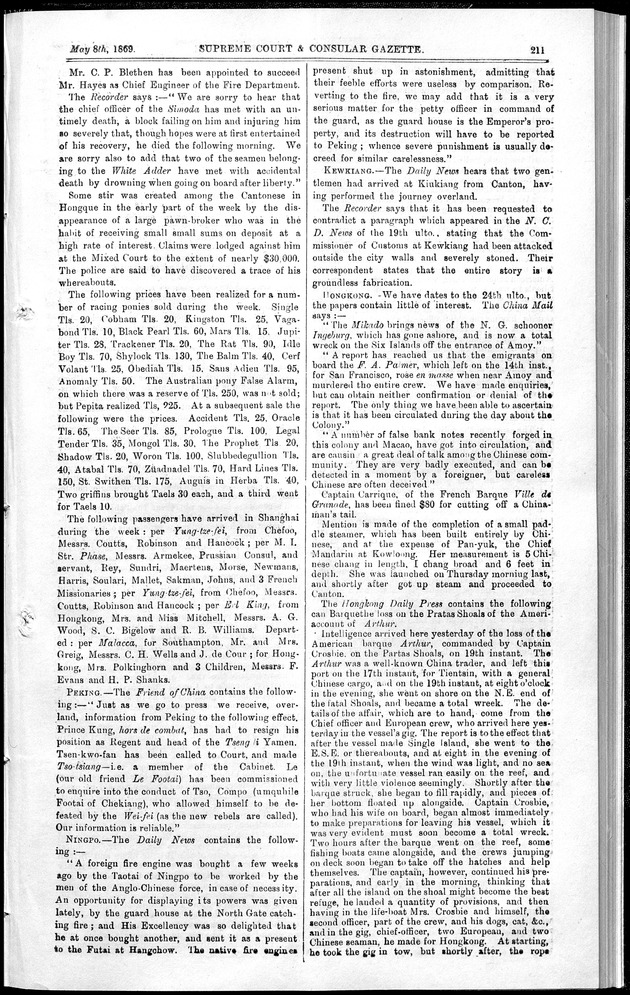 Supreme Court and consular gazette, and law reporter for the Supreme & provincial courts of China & Japan - 