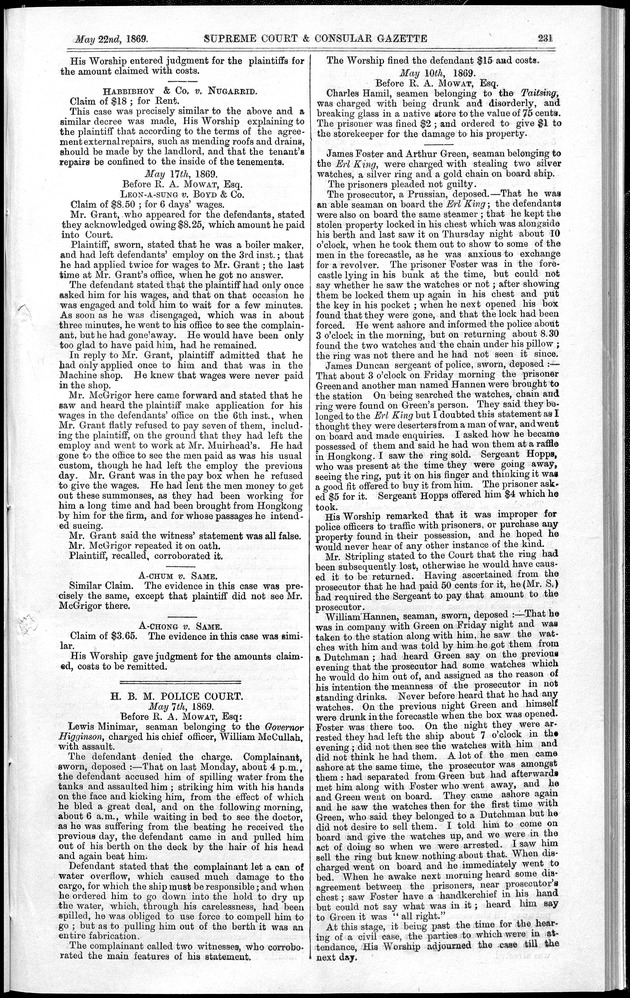 Supreme Court and consular gazette, and law reporter for the Supreme & provincial courts of China & Japan - 