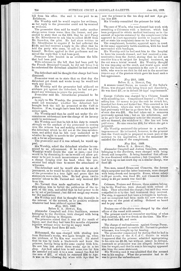 Supreme Court and consular gazette, and law reporter for the Supreme & provincial courts of China & Japan - 