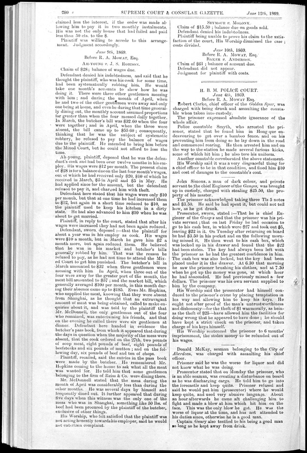 Supreme Court and consular gazette, and law reporter for the Supreme & provincial courts of China & Japan - 