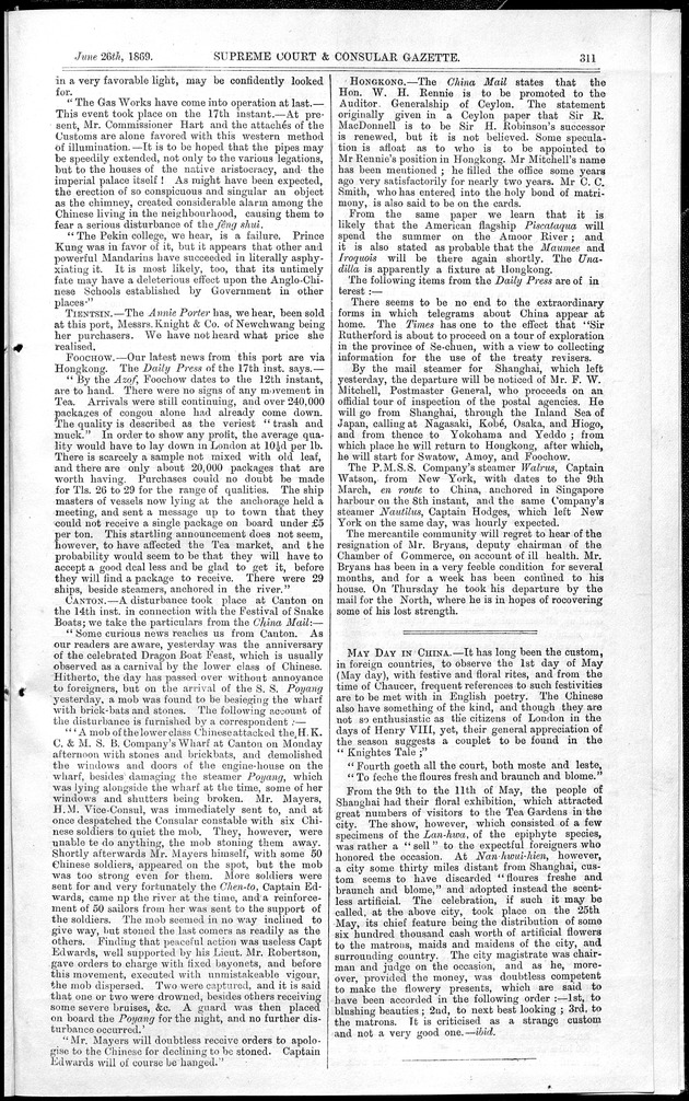 Supreme Court and consular gazette, and law reporter for the Supreme & provincial courts of China & Japan - 