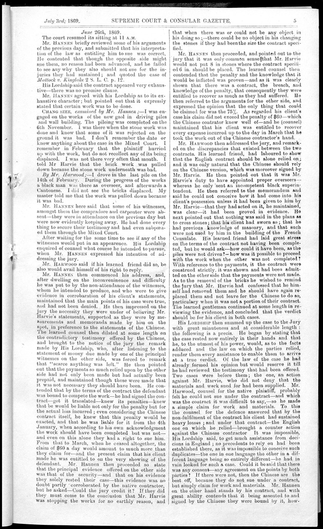 Supreme Court and consular gazette, and law reporter for the Supreme & provincial courts of China & Japan - 