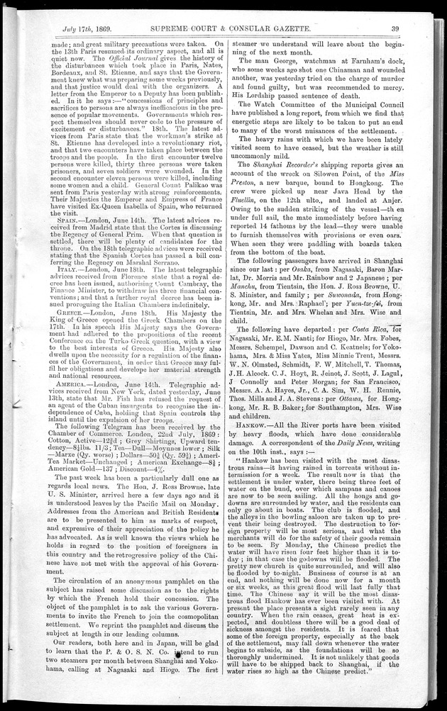 Supreme Court and consular gazette, and law reporter for the Supreme & provincial courts of China & Japan - 