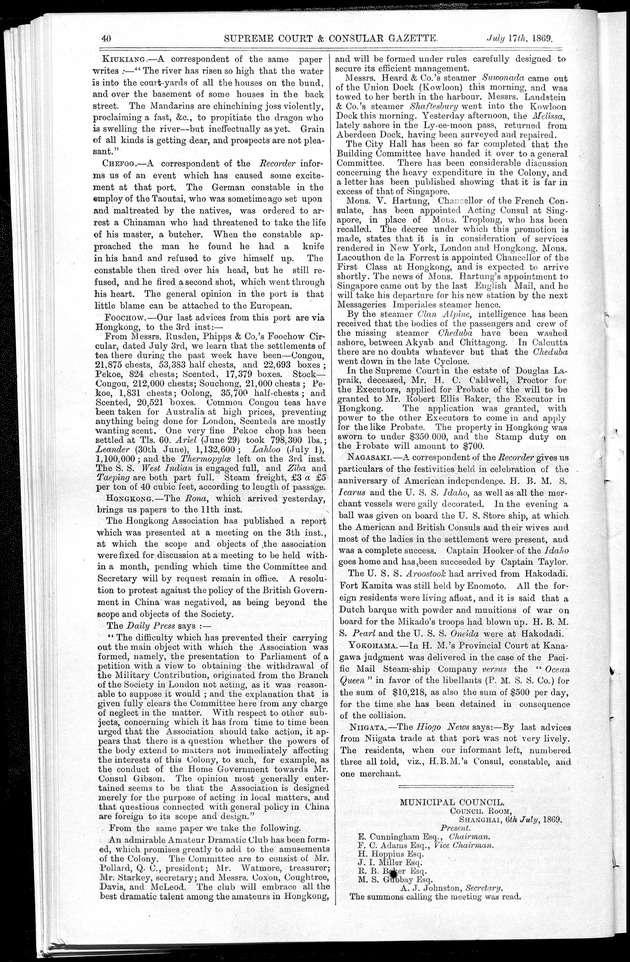 Supreme Court and consular gazette, and law reporter for the Supreme & provincial courts of China & Japan - 