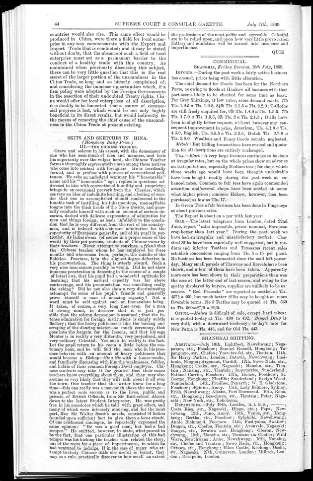 Supreme Court and consular gazette, and law reporter for the Supreme & provincial courts of China & Japan - 