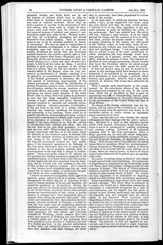 Supreme Court and consular gazette, and law reporter for the Supreme & provincial courts of China & Japan - 