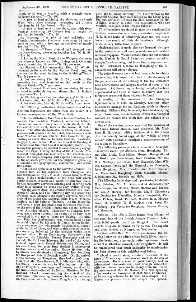 Supreme Court and consular gazette, and law reporter for the Supreme & provincial courts of China & Japan - 