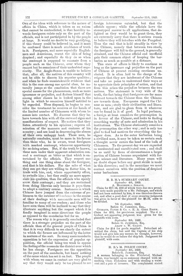 Supreme Court and consular gazette, and law reporter for the Supreme & provincial courts of China & Japan - 