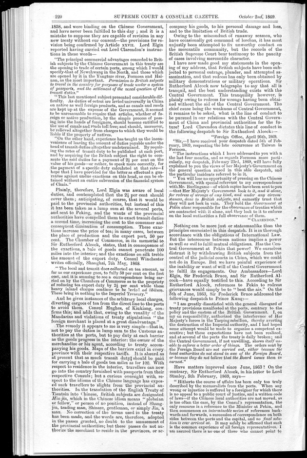 Supreme Court and consular gazette, and law reporter for the Supreme & provincial courts of China & Japan - 