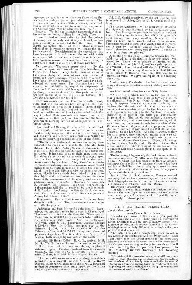 Supreme Court and consular gazette, and law reporter for the Supreme & provincial courts of China & Japan - 