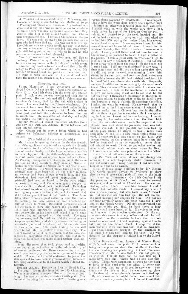 Supreme Court and consular gazette, and law reporter for the Supreme & provincial courts of China & Japan - 