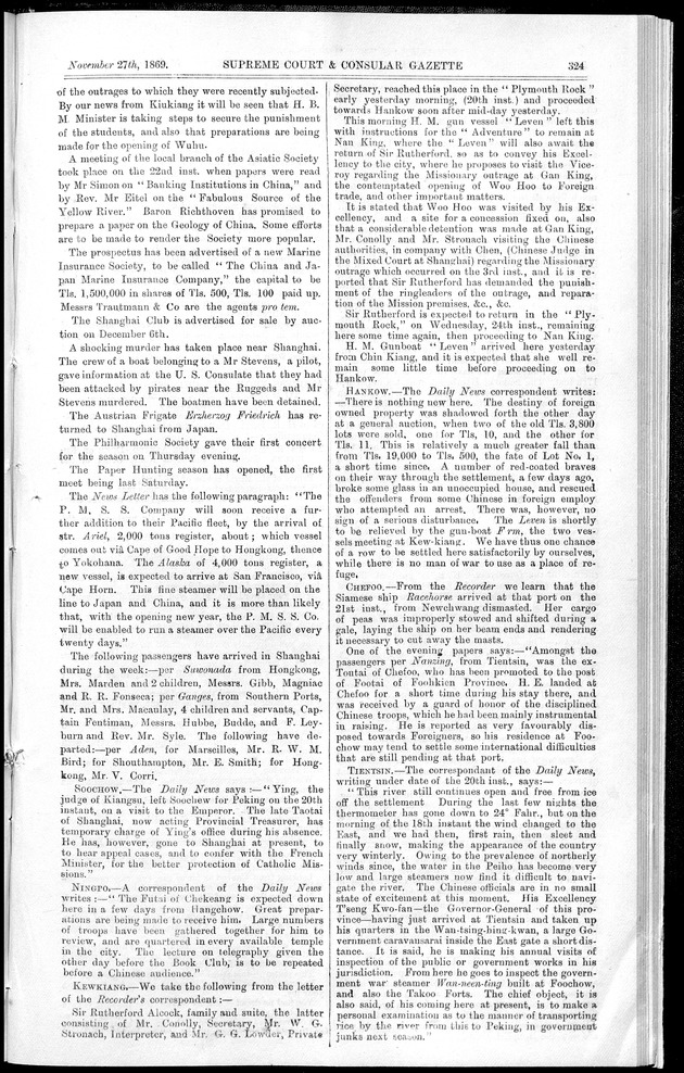 Supreme Court and consular gazette, and law reporter for the Supreme & provincial courts of China & Japan - 