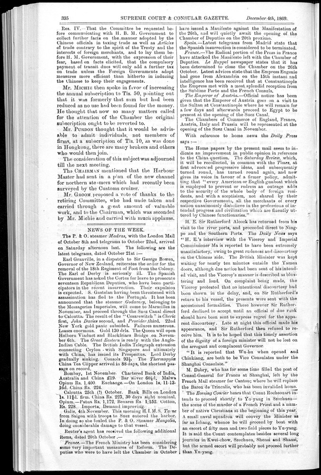 Supreme Court and consular gazette, and law reporter for the Supreme & provincial courts of China & Japan - 