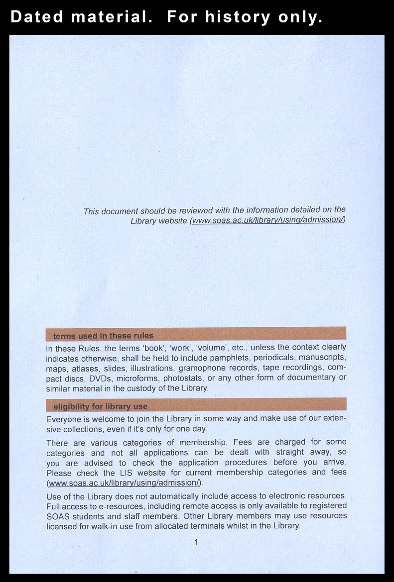 Library rules - Page 1