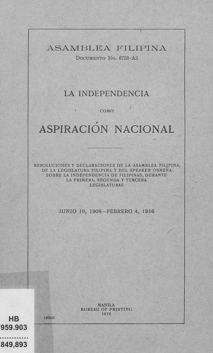 La Independencia como aspiración nacional - 