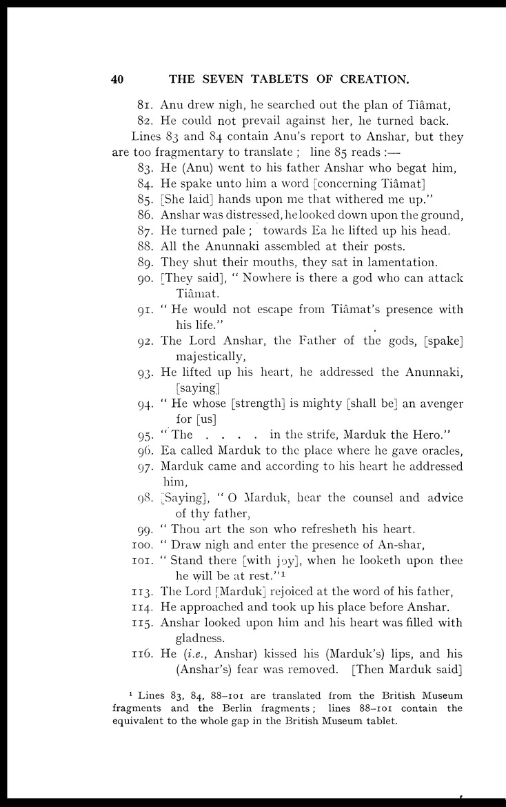 Babylonian legends of the Creation and the fight between Bel and the dragon, as told by Assyrian tablets fron Nineveh - Page 40