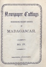 Newspaper cuttings describing recent events in Madagascar