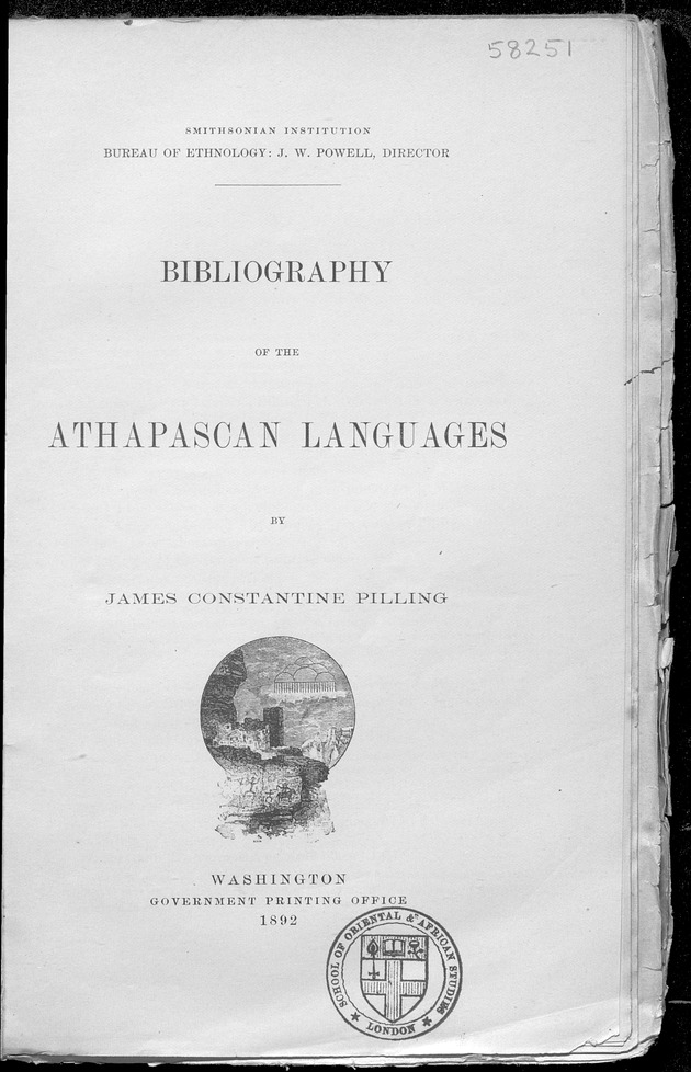 Bibliography of the Athapascan languages - Page I