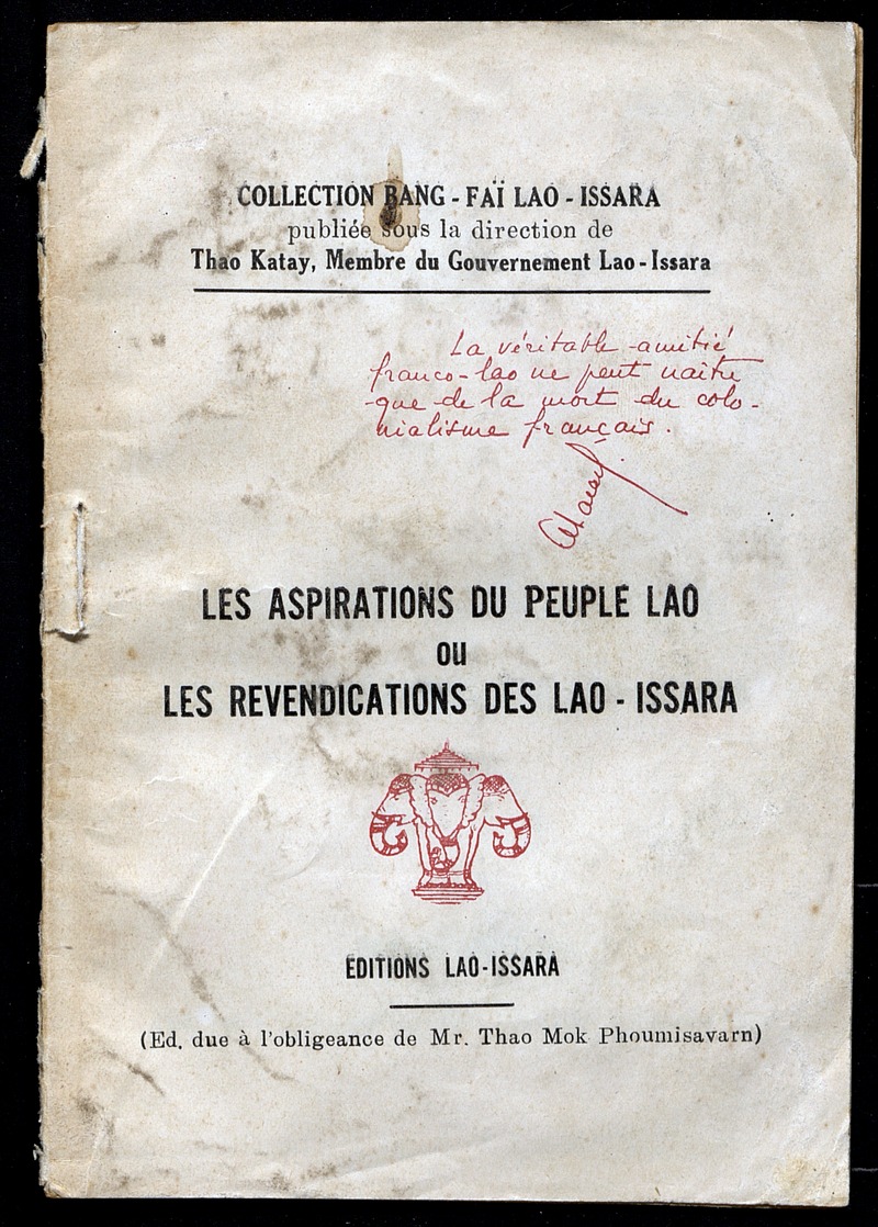 Aspirations du peuple lao - Front Cover 1