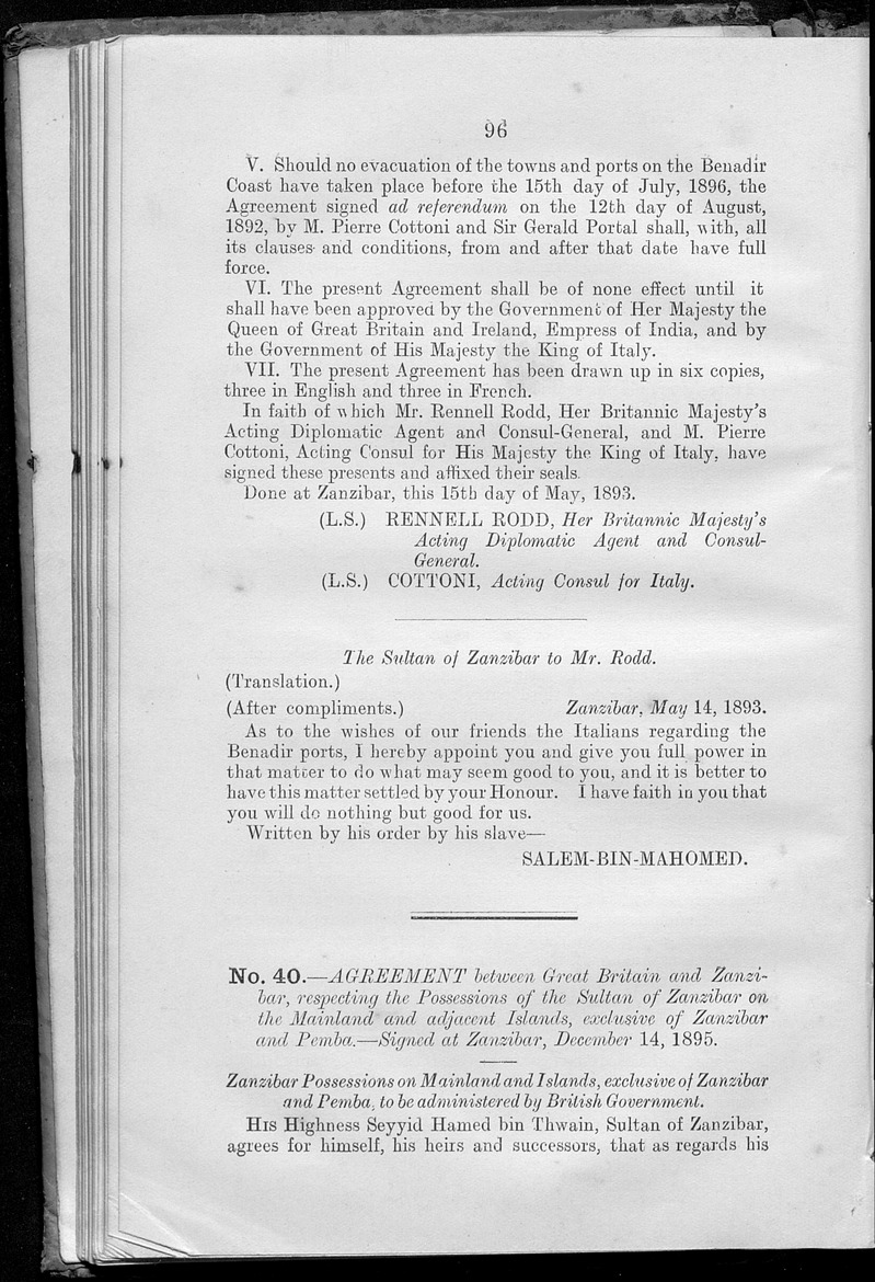 Zanzibar treaties 1910 - Page 96