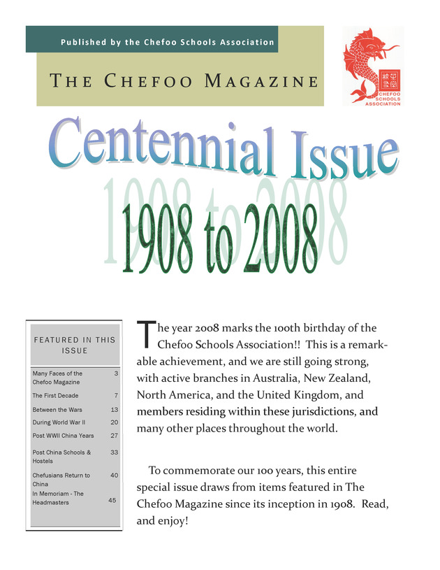 Chefoo Magazine - Page 1