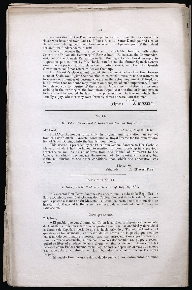 Papers relating to the annexation of eastern Santo Domingo to Spain - 